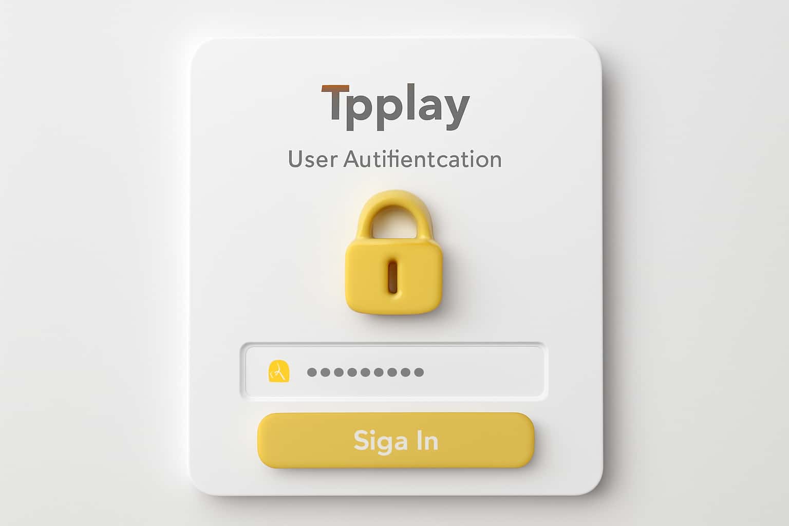 Tpplay User Authentication Interface
