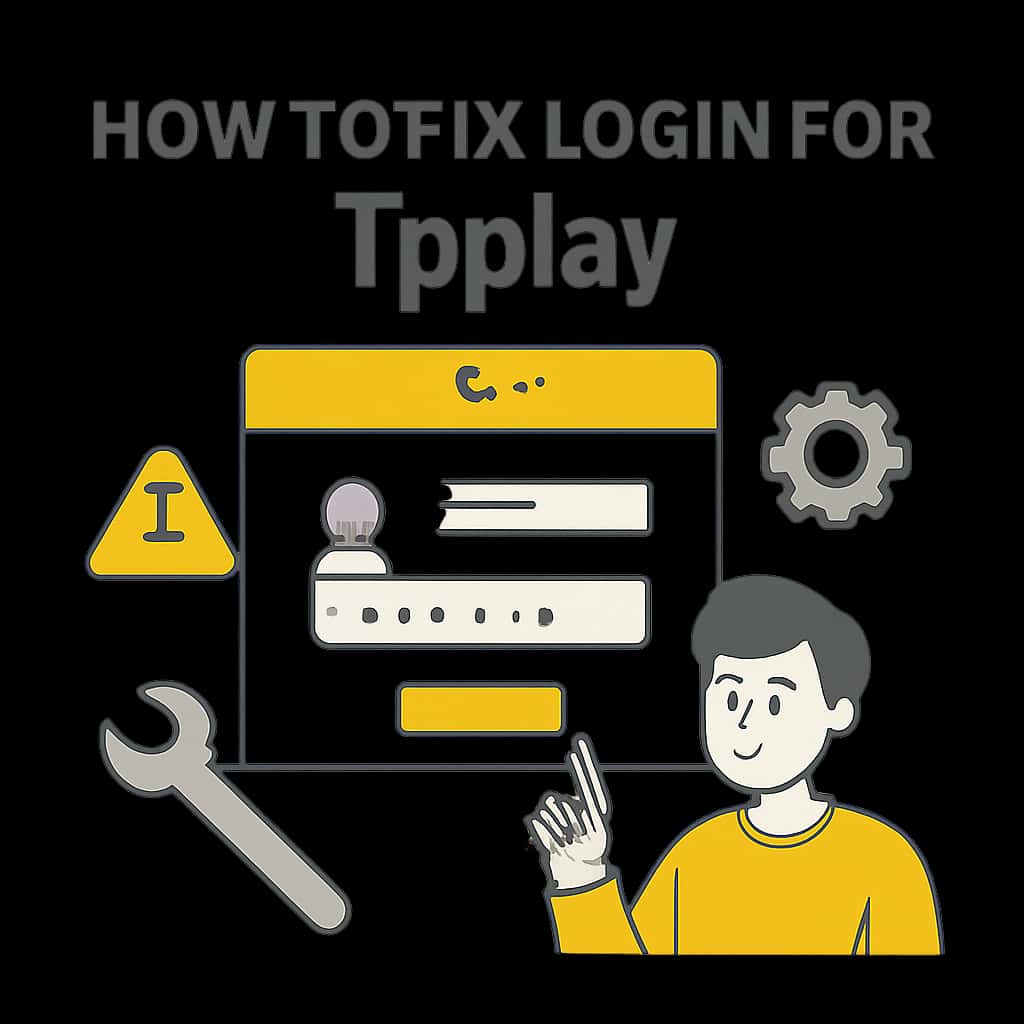 Diagram showing troubleshooting steps for Tpplay login.