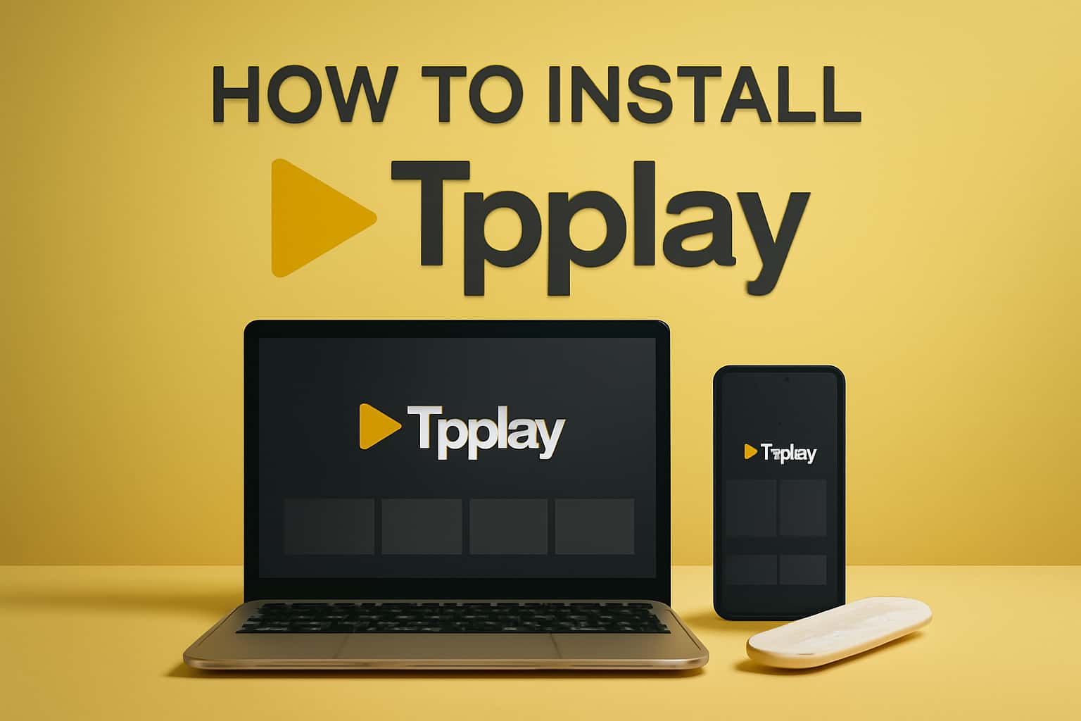 An informational graphic on installing Tpplay with a focus on user-friendly design.