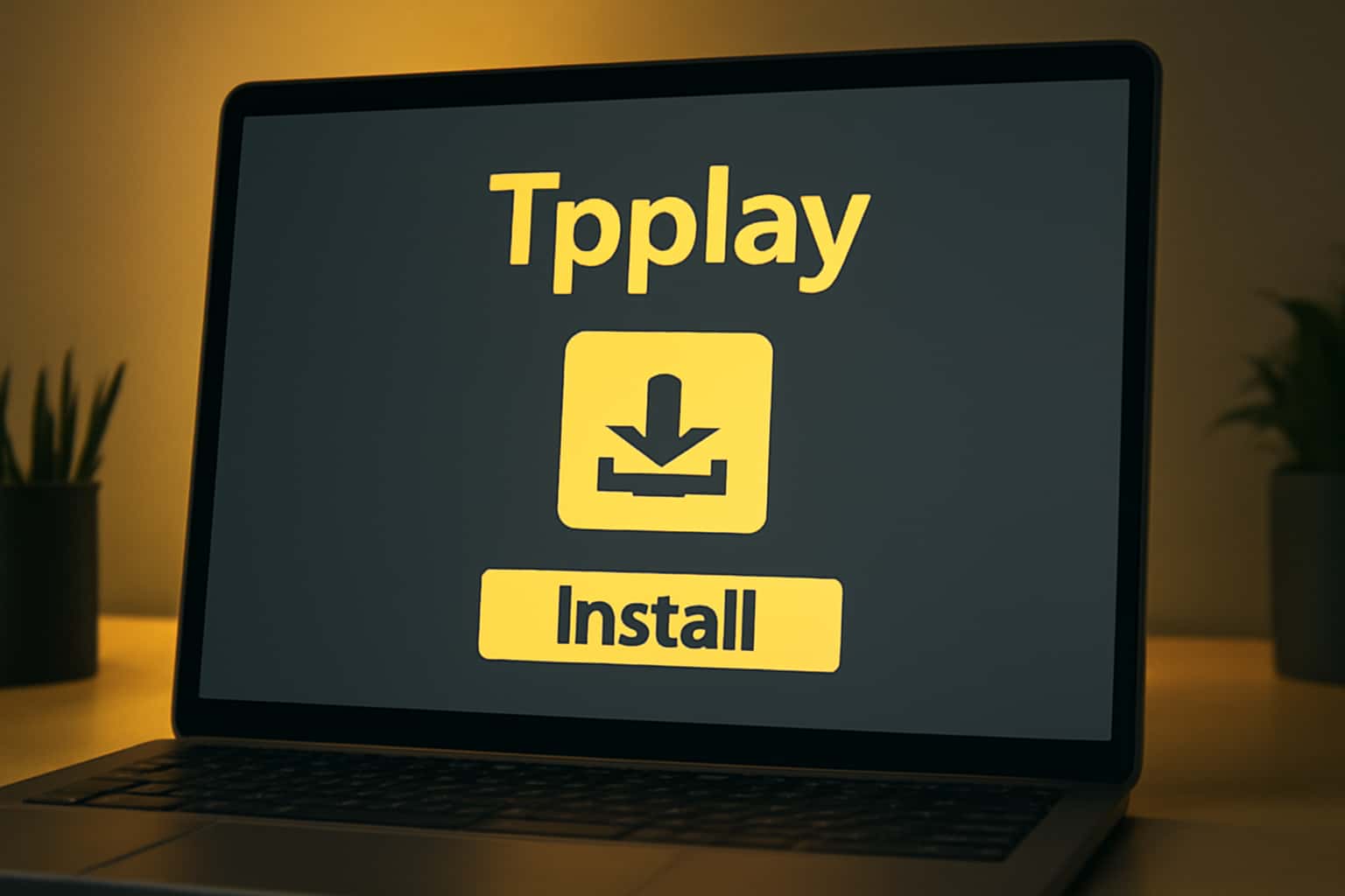 Informational graphic about Tpplay installation process.