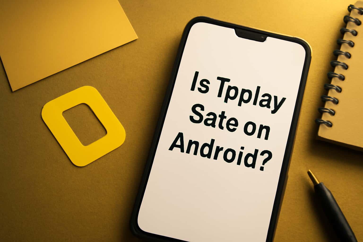 An informative graphic about the safety of the Tpplay app on Android devices.