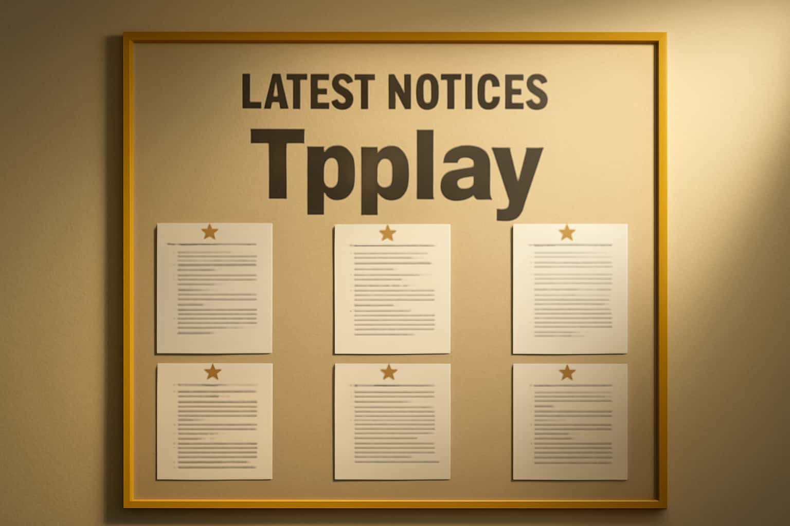 An informational graphic about Latest Tpplay Notices with the text 'Tpplay' prominently displayed.