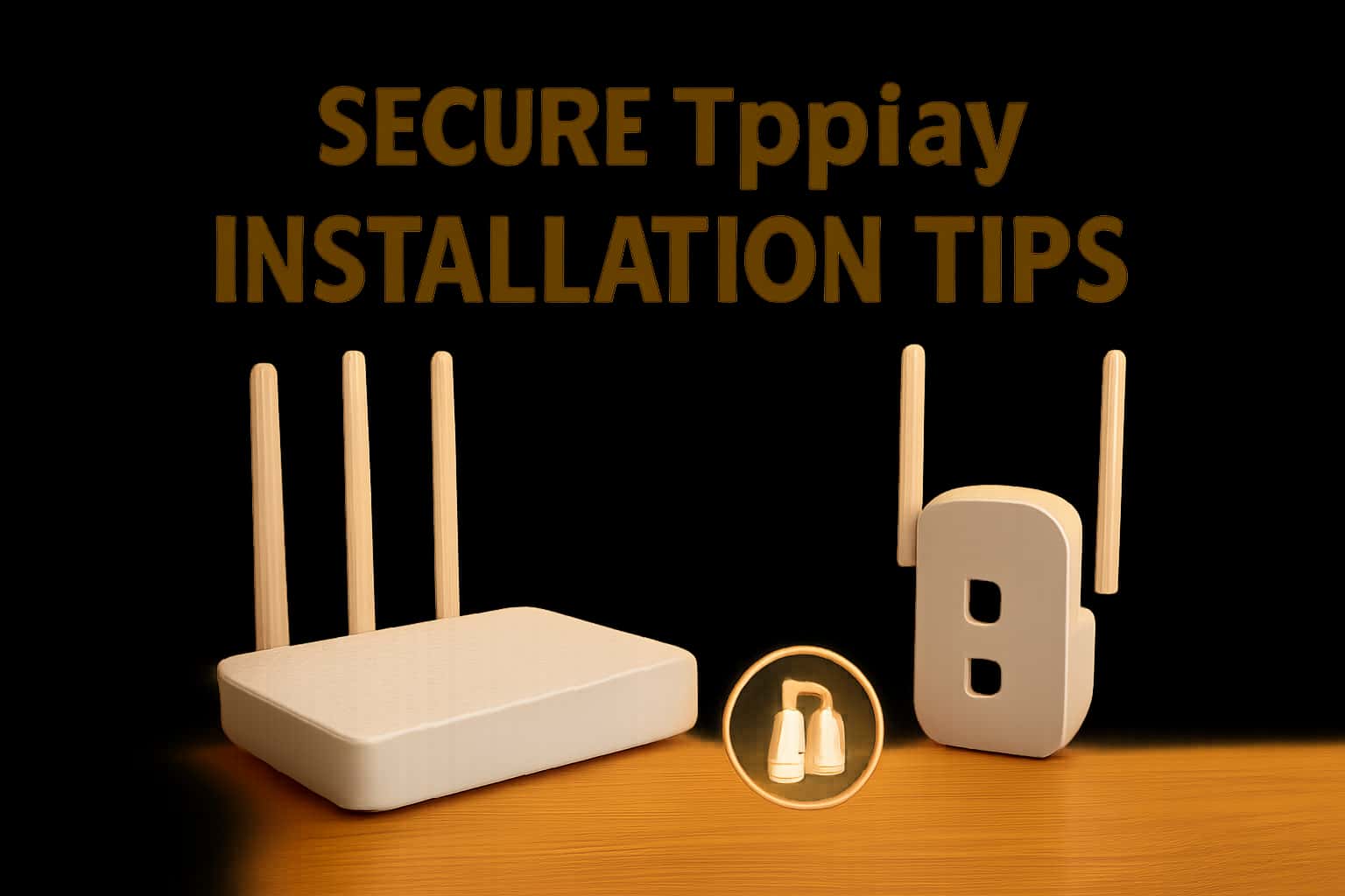 An informative graphic illustrating Secure Tpplay Installation Tips with highlighted text.