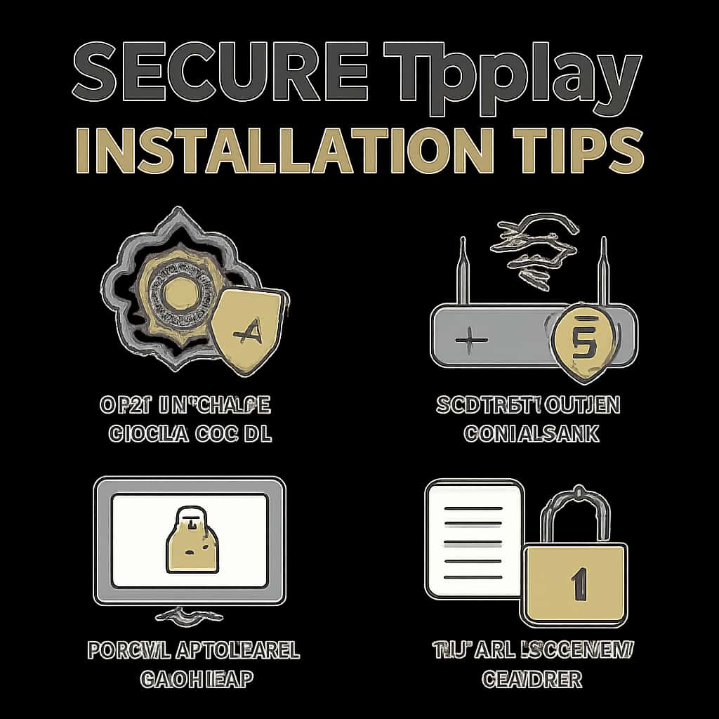 An educational diagram for Secure Tpplay Installation Tips.