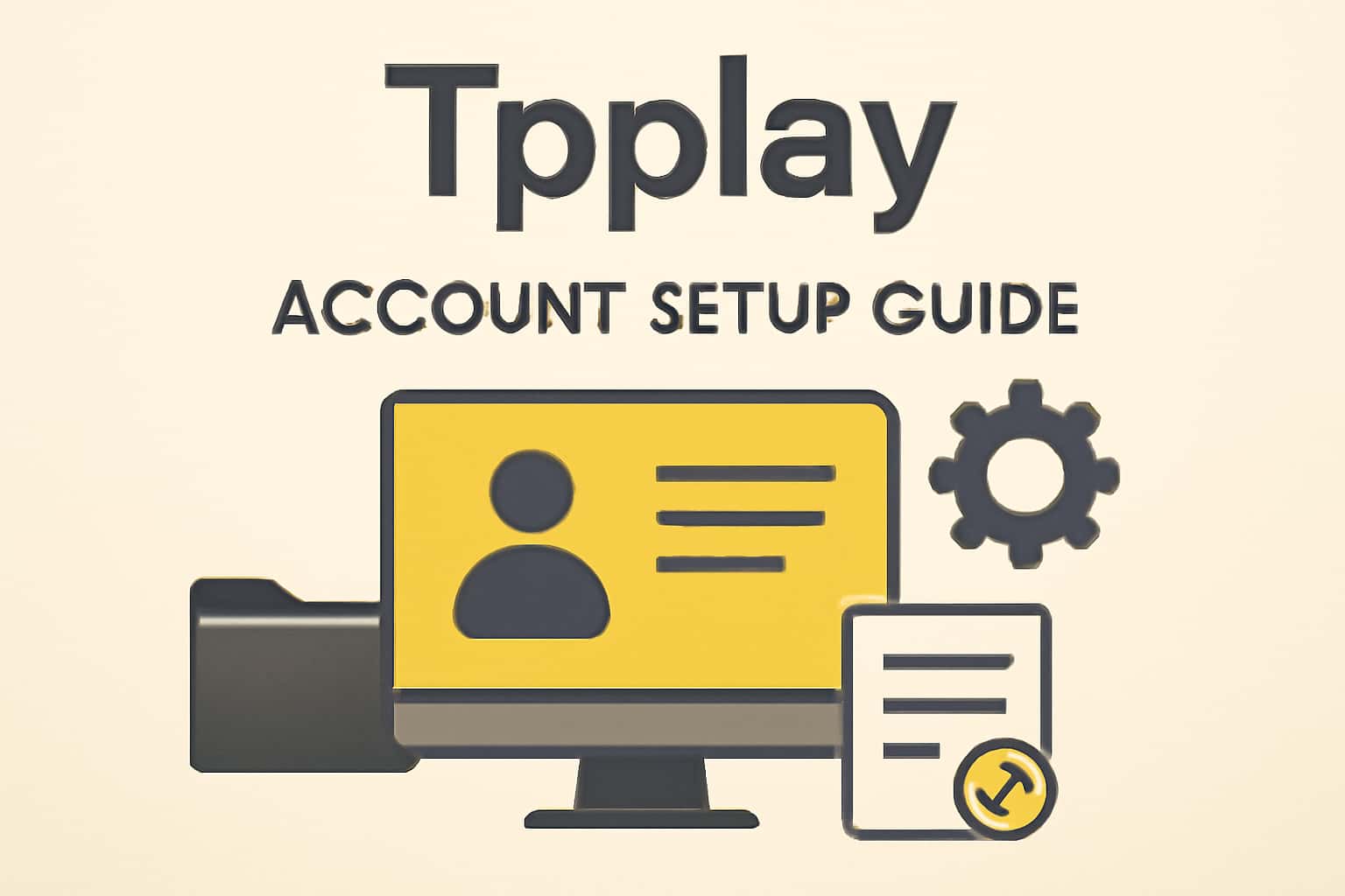 A high-tech scene depicting the Tpplay Account Setup Guide with relevant lighting.
