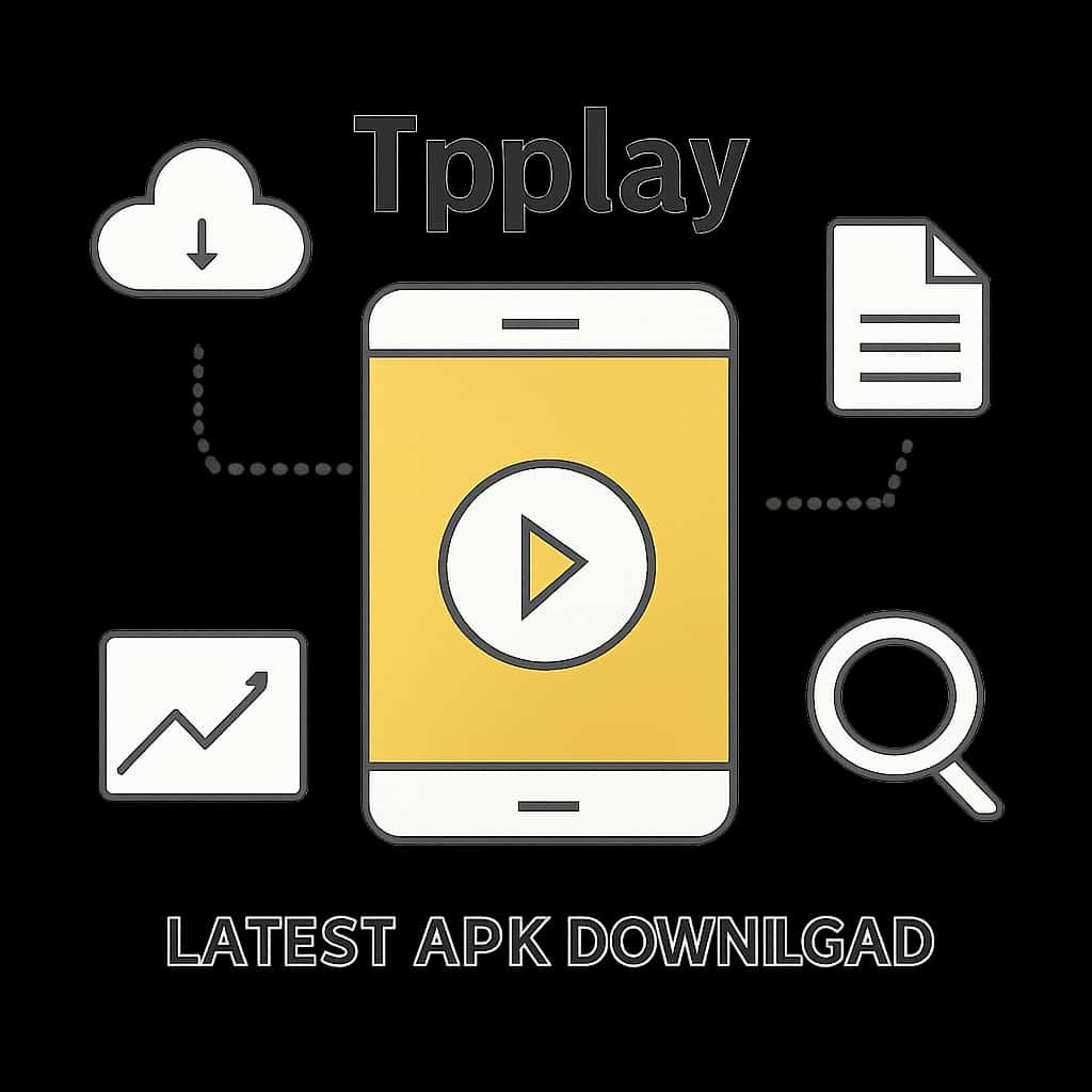 An illustration detailing the steps for downloading the latest Tpplay APK.