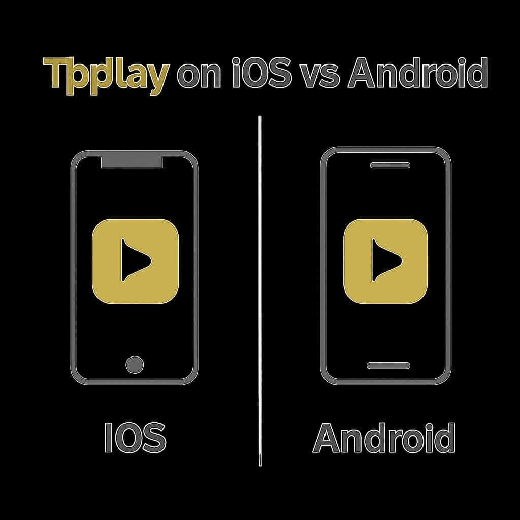 An educational diagram about Tpplay's functionalities on iOS and Android.