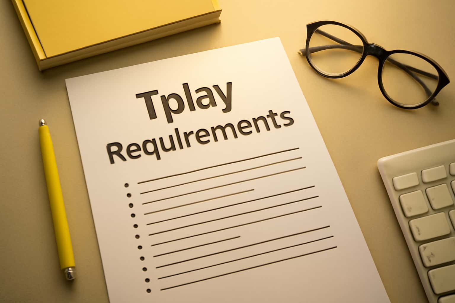 An informative illustration showcasing the requirements for using the Tpplay app.
