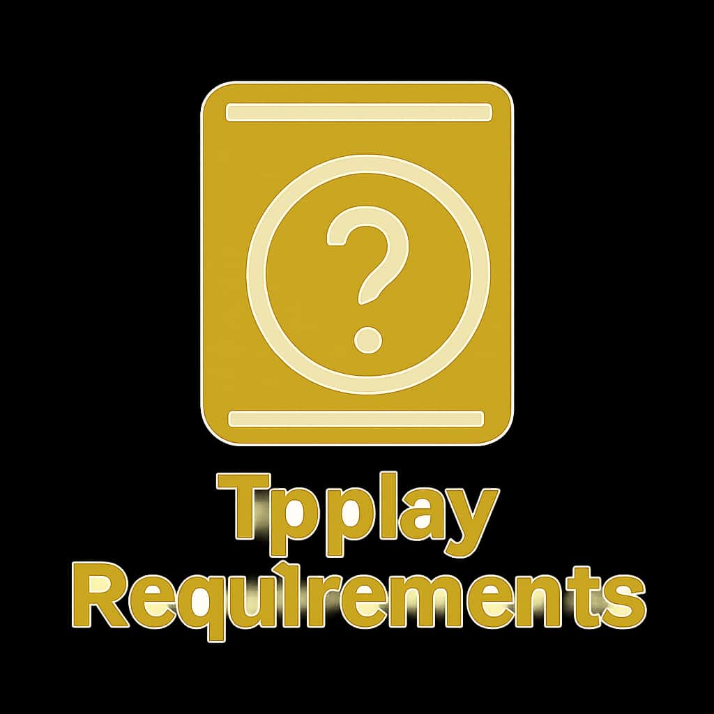 A badge representing Tpplay Requirements.