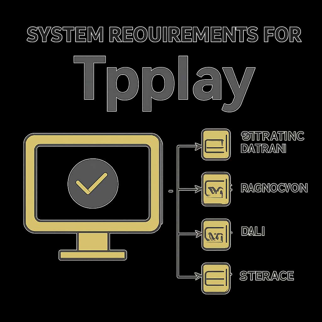 Illustration detailing the installation steps for Tpplay.