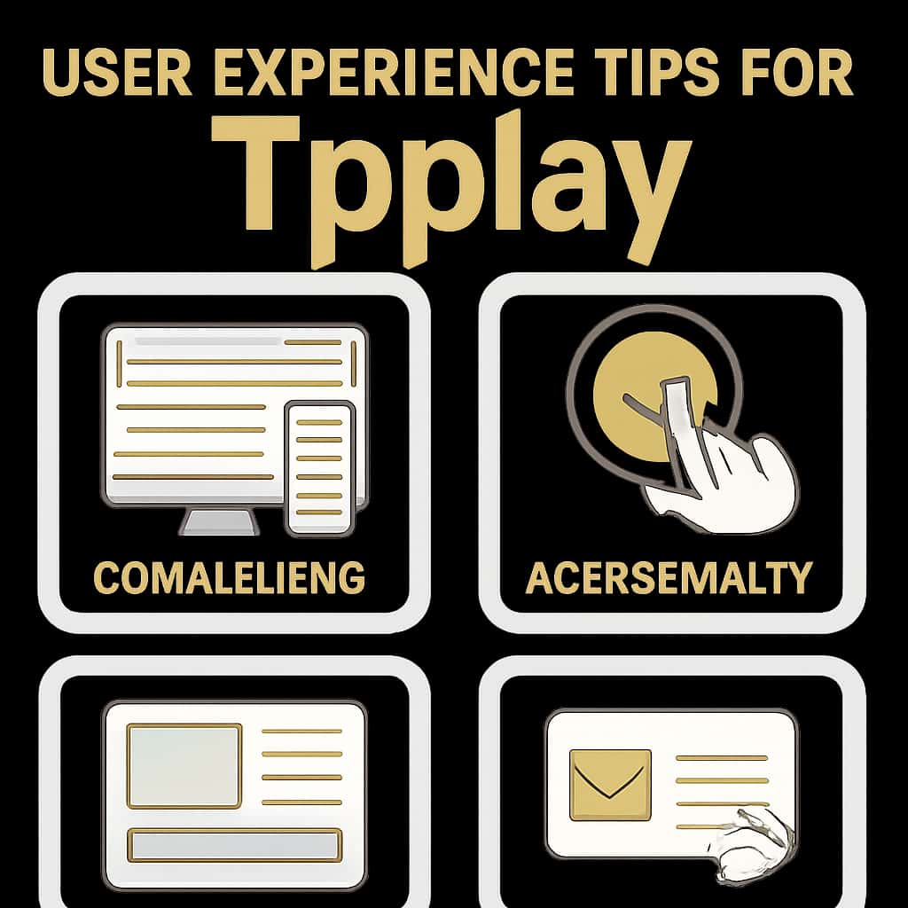 Illustration depicting User Experience Tips for Tpplay.