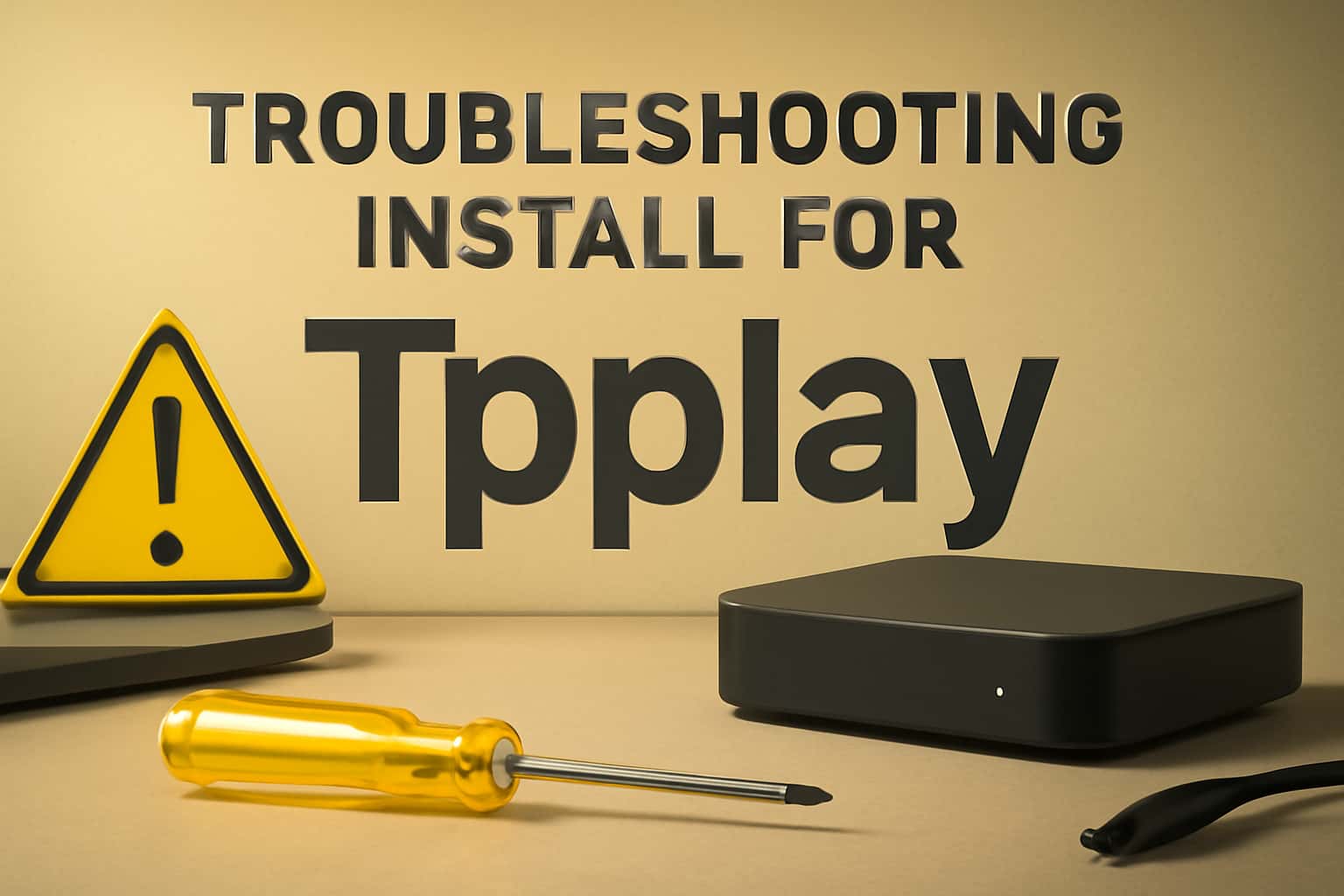 Informational image about troubleshooting the installation process for the Tpplay app.